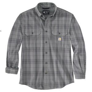 Carhartt Men's Chambray Plaid Shirt- Large